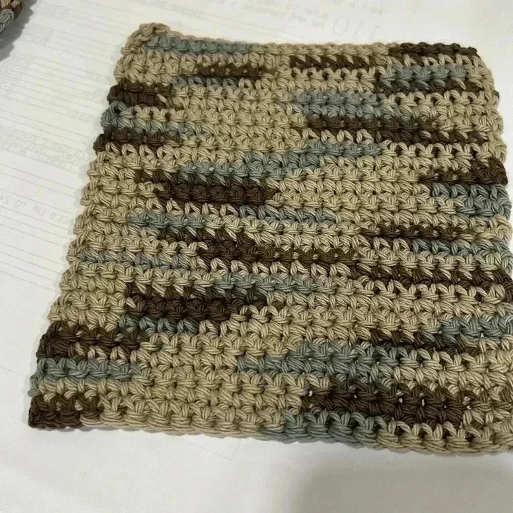 Hand Crocheted Washcloth/Dishcloth - Set of 3